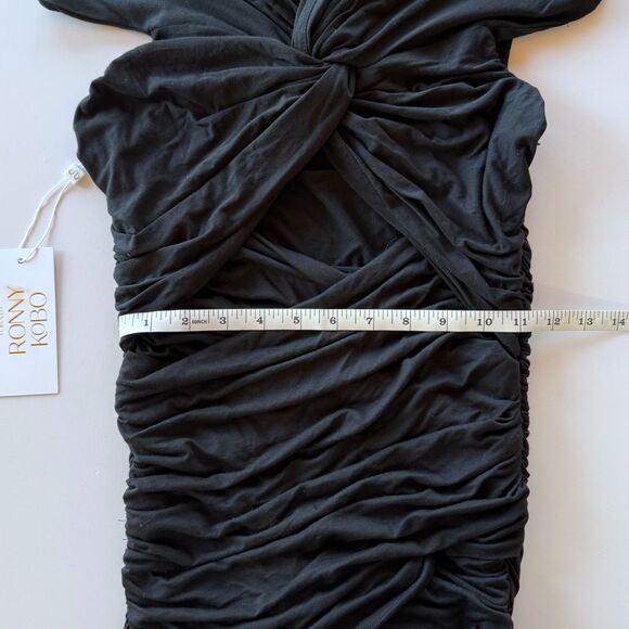 NWT Torn by Ronny Kobo Heidi Cut Out Knee Length Bodycon Dress in Black Size XS - Picture 14 of 14